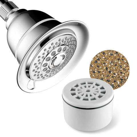 Replacement Enriched KDF Cartridge For Compact Universal Shower Filter And Filtered Handheld Or Fixed Shower Heads, cartridge detail