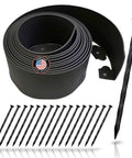 Extra Tall 4.75 Inch Black No Dig Yard Edging Kit For Landscaping And Flower Gardens 20 Ft Long Includes 18 Edging Stakes Easy Install Creates Clean Tree Rings And Pathways
