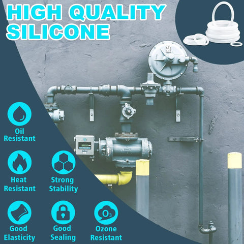 High-quality silicone O-ring kit for pneumatic systems, showcasing elasticity, sealing, and resistance properties.
