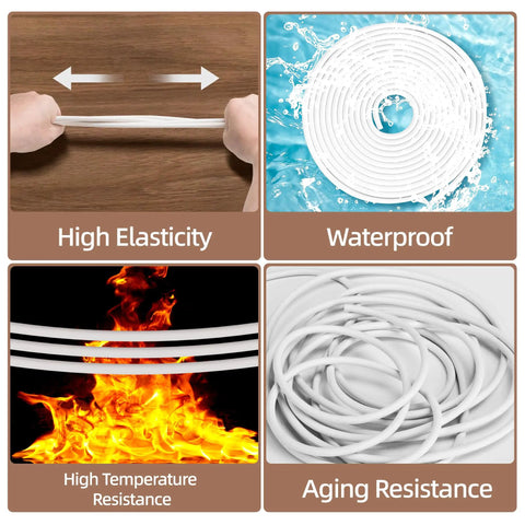 High elasticity and waterproof features of No-Nonsense White Foam Rubber Backer Rod For Concrete Expansion Joints And Crack Filling.
