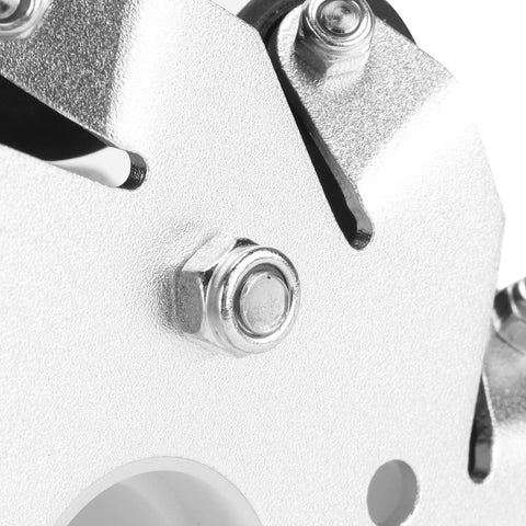 Close-up of robotics mecanum wheels 100mm aluminum Y-structure showcasing durable steel assembly for robotic car maneuverability.