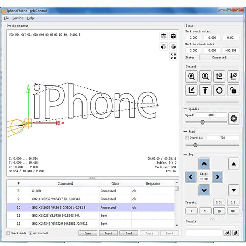 Software interface for 3018-PRO Desktop CNC Router Kit With USB 3 Axis Engraver And Milling Machine for DIY projects
