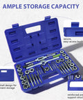 40 Pcs Tap And Die Set SAE Standard Thread Repair Kit Threading Tool Set For Cutting External And Internal Threads With Storage Case