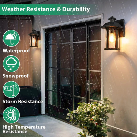 Motion Sensor Outdoor Lights With 3 Lighting Modes For Porch And House Dusk To Dawn Wall Light With Bulb Waterproof