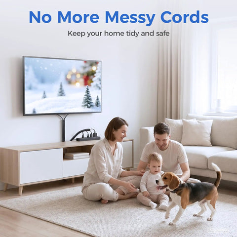 Cool Cable Sleeve Kit That Keeps Your Pets Off Wires And Saves You From Messy Cords On The Desk Or TV Stand With Easy Split Design For Super Simple Setup Today, 10ft PVC wrap