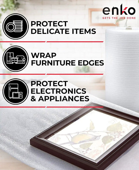 High Density Solid Foam Wrap Roll For Shipping And Moving Delivers knockout cushioning for wrapping delicate items and furniture edges.