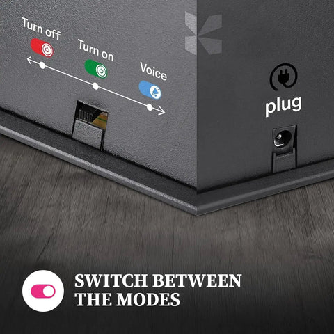 Switch panel for Eight Inch Interactive Plasma Ball Nebula Glow Globe With Touch And Sound Reactive Modes Plug In With A Six Foot Cord
