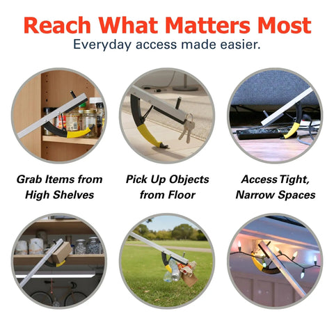 26 Inch Reacher Grabber Tool With Lightweight Aluminum Build Trash Picker And Garden Nabber Reaching Claw Portable Dressing Aid Handy Pickup Tool For Reaching High Shelves And Dropped Items