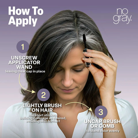 Quick Fix Gray Cover Up For Roots Beards And Brows Light Brown Shade Instant Root Touchup Brush Using Applicator Wand