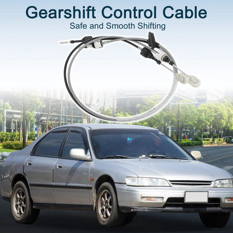 Manual Transmission Gear Shift Cable For Saturn Vue 2003 To 2007 Replacement 21996492 Fits 2.2L 2.4L 3.0L 3.5L Keeps Shift Lever Aligned With Actual Gear And Prevents Misoperation, silver sedan shown with cable