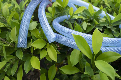 High Pressure Braided Clear PVC Tubing Three Quarter Inch ID 98 Feet With 10 Hose Clamps Flexible Lightweight Durable 200 Psi Rating