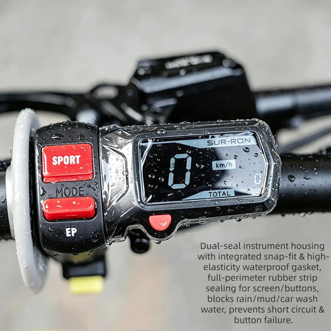 Direct Replacement Digital Speedometer With Hour Meter For Light Bee X And Light Bee S Electric Dirt Bike, real-time speed display in km/h showing 0
