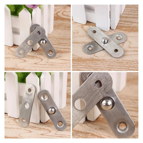 Stainless Steel Self Closing Reversible Door Hinge Hardware 360 Degree Rotating Pivot for Home Office Kitchen Bath