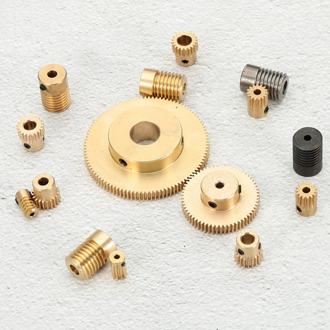 Brass worm gear set 10:1 reduction kit for DIY and robots