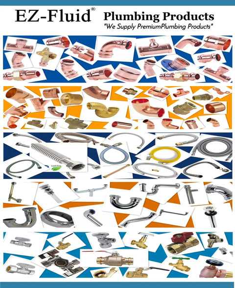 Assorted plumbing fittings including Three Quarter Inch MIP To Copper Press Male Adapter Lead Free Copper Press Fitting NPT To Press Connection