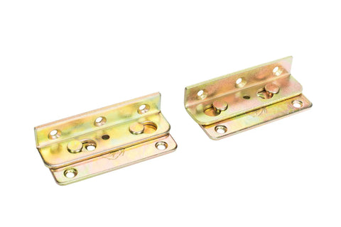 Heavy Duty Bed Rail Brackets Full Set Of 4, Rust Proof No Mortise Frame Connectors For Wood Beds.