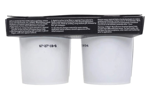 Wood Restore Premium Epoxy Putty Kit DIY Fix For Rot, Dents, Gaps, And Structural Repair Of Damaged Wood 32 Oz containers