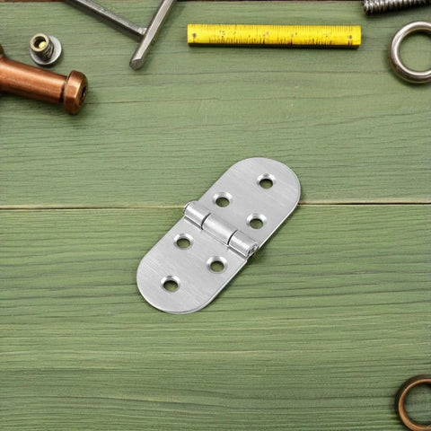 Bi Fold Stainless Steel Tray Hinges 4 Pack For Folding Tables And Desks Round Edge Furniture Hardware With Smooth Gloss Finish