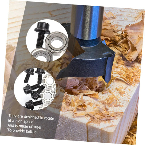 Top Mounted Ball Bearing Kit For Quarter Inch Router Bits Steel Bearings Replacement Guide For Router Milling Cutter