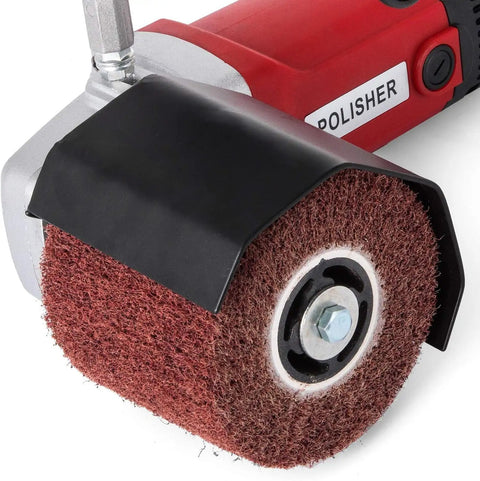 Close-up of Workhorse 1400W Electric Burnishing Polishing Machine With 8 Variable Speed Settings showing polishing wheel.