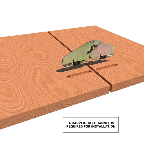 Nailed Down Heavy Duty Drop Leaf Table Hinges And Leaf Hardware Support Bracket With Spring Loaded Flap Top Design For Folding Tables Pack Of 8 installed on wood panel.