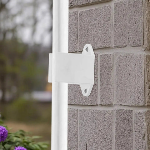 2 Pack Retractable Awning Crank Bracket For RV Camper And Patio Shades Crank Holder With Mounting Screws Must Have Replacement For 13mm Roller Rod Easy Install Mounting Hardware Heavy Duty Shade Accessory For Camping And Vacation mounted on a brick wall