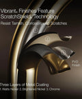 JOLT Swing Spout Faucet Without Side Spray In Metal Construction With Polished Chrome Finish, showing metal layers and finishes.
