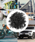 500 Piece Wave Spring Washer Gasket Set For Automotive Home And Shop Use Beefed Up Load Distribution And Thrust Applications Ideal For Precision Engineered Fastening Solutions, black washers