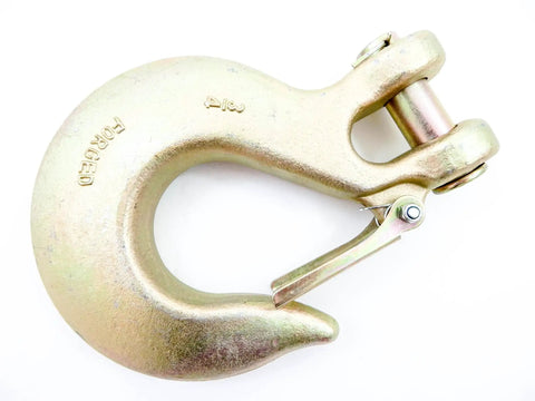 Heavy Duty Clevis Safety Slip Hook With Secure Latch Ready For Tow Straps And Trailer Rigs Crafted From Top Notch Grade 70 Steel.