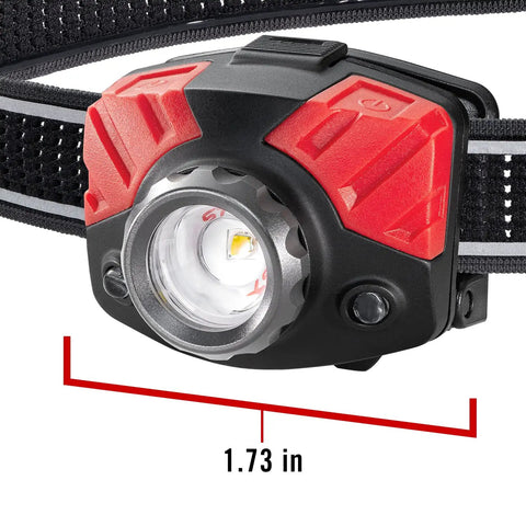 Dual Color LED Headlamp With Twist Focus, 700 Lumen White And Red Beams, Crisp, Clear Light With Seamless Transition From Close Light