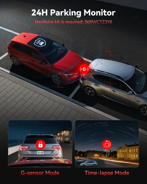 4K Front And Rear Dash Cam With Starvis 2 Sensor GPS WiFi For Fast Download And Free Memory Card Included parking mode