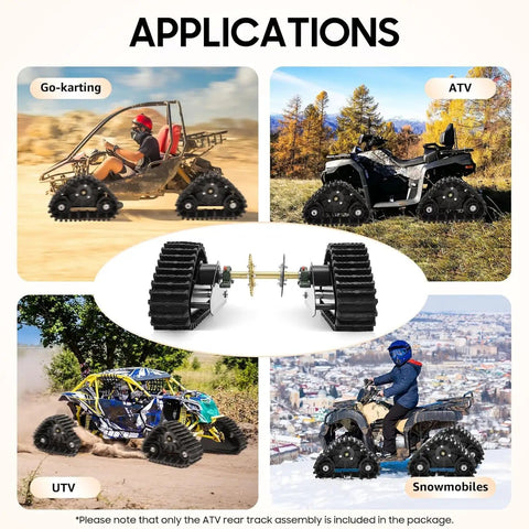 Rear Axle Track Assembly Kit 880mm 35 Inch for Go Karts Buggy Quad UTV ATV Snow Sand Beach Snowmobile DIY Builds Heavy Duty