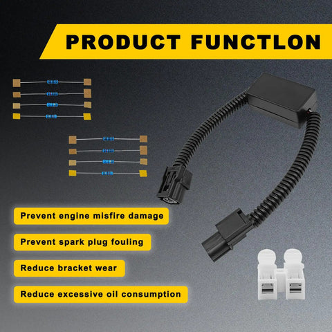Muzzler Harness Disable Kit For Honda 3.5L V6 Engines shown with connectors and resistors for smoother, quieter ride.