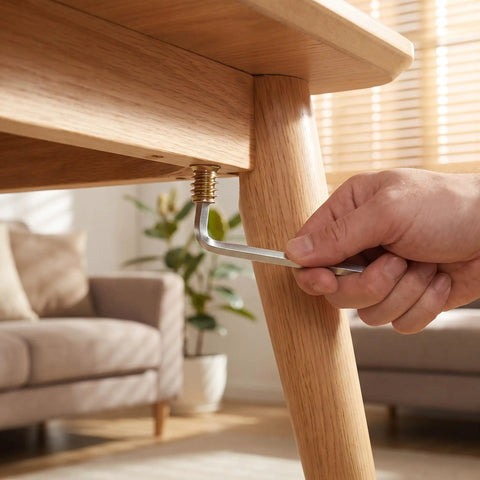 Heavy Duty Threaded Wood Insert Kit With Solid Hex Drive Metal Nuts For Secure Fastening In Cabinets Tables And General Furniture Woodworking Projects That Look And Feel Totally Rad And Built To Last. hand tightening metal insert in wooden table leg