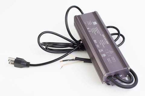 24V 12.5A 300W LED Power Supply Driver For LED Strip Lights ETL Listed Waterproof IP67 Aluminum Case with black cables