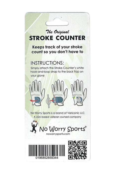 Stroke Counter Golf Accessory With Universal Glove Fastener No Worry Easy Dial Score Keeper packaging instructions