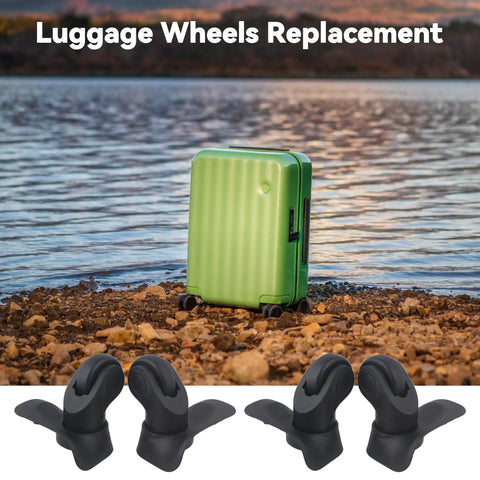 Dual Pack Swivel Replacement Suitcase Wheels Heavy Duty Luggage Casters For Ultra Smooth Rolling Travel Gear Fix Quick Snap Dual Side Caster Set on luggage.