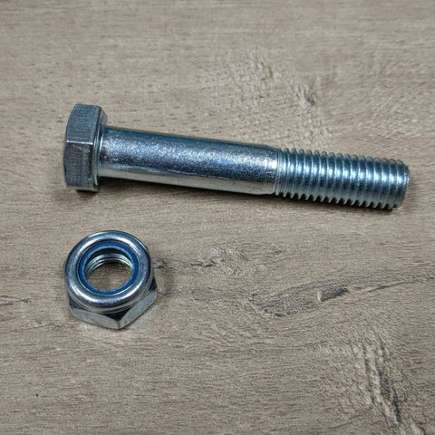 Axle bolt and locking nut for 4-inch V-groove gate wheel