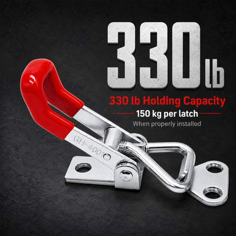 Sixteen Pack Adjustable Toggle Clamp 330 Lb Heavy Duty 4001 Style Toggle Latch with red handle