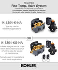 Fairfax Rite Temp Valve Trim With Lever Handle Chrome ADA Compliant Metal Lever Anti Scald Temperature Control No Sweat Single Handle Shower Valve For Safe Water Pressure Balancing Diaphragm Technology components displayed for residential and hospitality applications