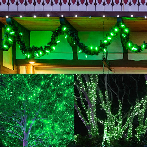 Incandescent 150 Count Christmas String Lights On Green Wire 120V UL Certified Fairy Lights Indoor Outdoor Decor Warm Clear Glow