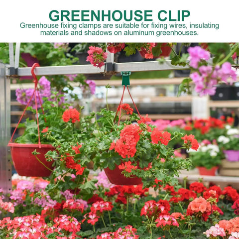Aluminum Greenhouse Fixing Clips 50 Pack With Tough Grip For Plant Hooks And Shade Netting Brackets For Garden Hangers And Insulation Net Installation