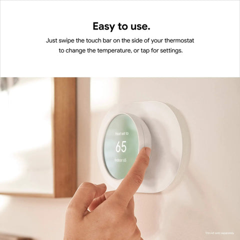Person adjusting Nest Thermostat Smart Programmable WiFi Thermostat With Energy Star Certification for easy home automation.