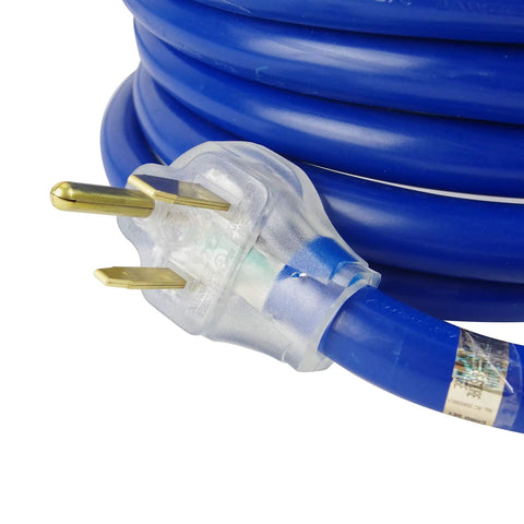 Heavy Duty 8 Gauge 3 Prong Welding Power Extension Cord 50 Amp 250V NEMA 6-50P to 6-50R Welder Cable, 25 ft coiled with plug