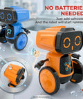 Orange and blue saltwater powered robots for STEM learning, part of the Saltwater Powered Robot Kit for STEM Learning No Batteries Needed
