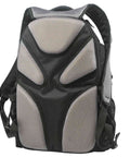 Back view of Tough 1200D Ballistic Polyester Laptop Backpack with Water Resistant Backing and cushioned ventilation design.