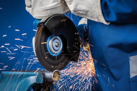Cutting metal with Heavy-Duty Type 1 Cut-Off Wheel 6 Inch By 0.045 Inch By 7/8 Inch Aluminum Oxide Metal Cutting Disc 10,200 RPM Part 69865