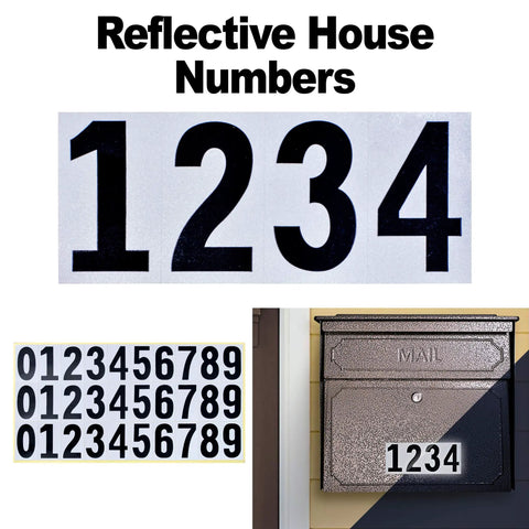 Reflective house numbers and bronze mailbox with Townhouse Bronze Wall Mount Locking Mailbox With Large Capacity Built Tough.