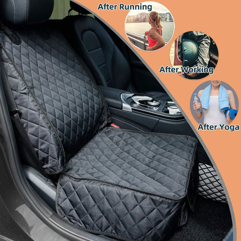 Waterproof Front Seat Car Cover 2 Pack with Side Flaps Nonslip Scratchproof Captain Chair Seat Protector on a car seat