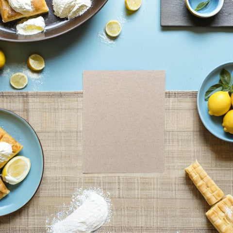 10 Pcs Microwave Mica Plates 104x85 Mm Heat Resistant Insulation Sheets displayed on a table with cooking ingredients